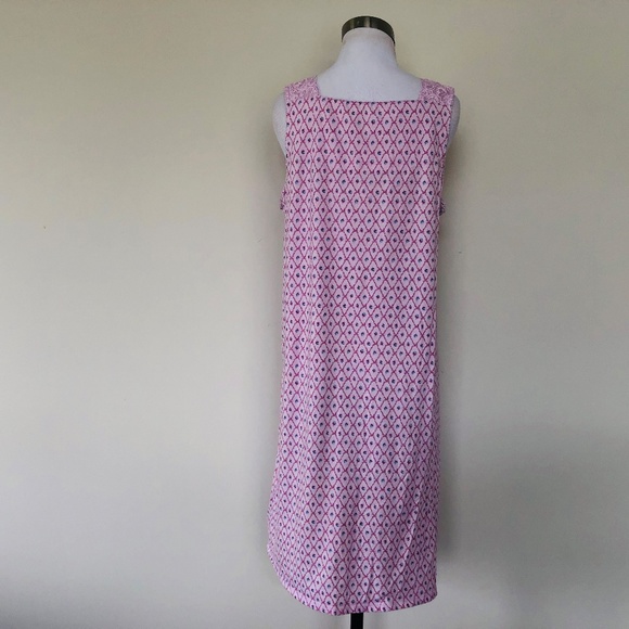 Nightgown Pullover Sleeveless SECRET TREASURES Pink Floral Square Neck - Picture 4 of 9